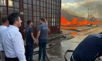 YENİŞEHİR YENi SANAYi BÖLGESİNDE BÜYÜK YANGIN!